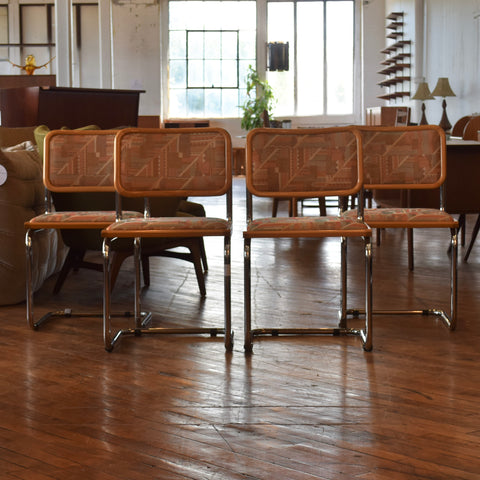 Set of 4 Italian Cesca Style Dining Chairs