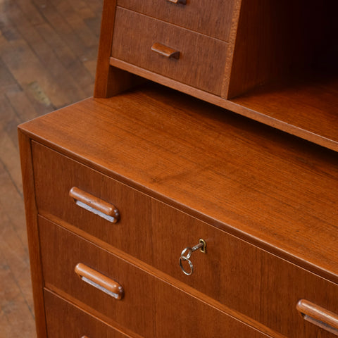 Teak Lowboy Dresser w/ Upper Storage