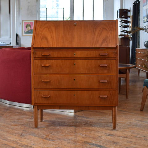 Teak Drop Front Bureau