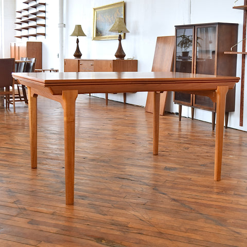 Johannes Andersen Teak Draw-Leaf Dining Table