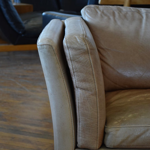 Patina’d Leather 3-Seater Sofa by Stouby