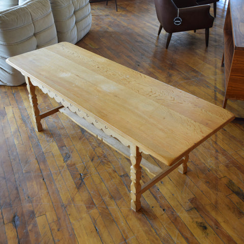 Solid Oak Coffee Table in the Style of Henning Kjaernulf