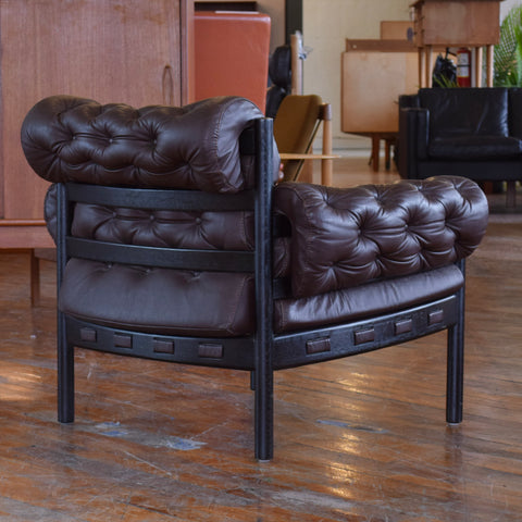 Arne Norell ‘Coja’ Chair in Tufted Leather