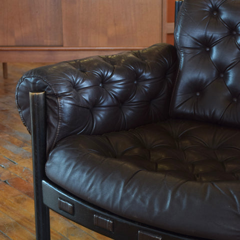 Arne Norell ‘Coja’ Chair in Tufted Leather