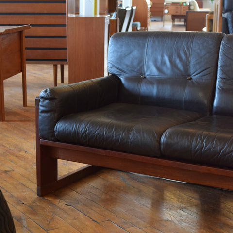 Leather 3-Seater Sofa by Moveis Corazza