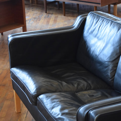 Black Leather Loveseat