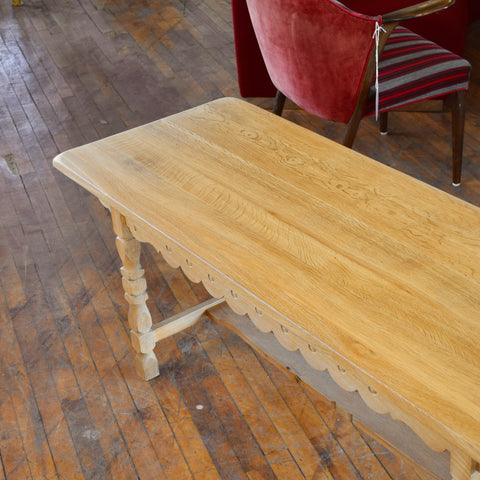 Solid Oak Coffee Table in the Style of Henning Kjaernulf
