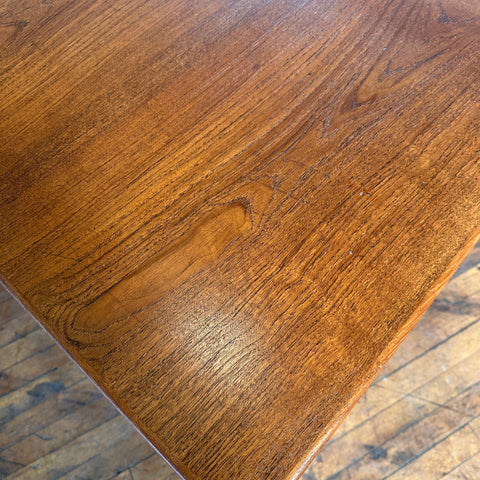 Executive Teak Desk w/ Rear Bookcase