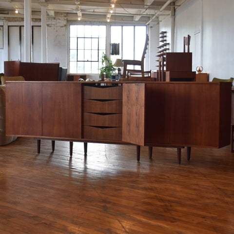 Oversized Minimalist Walnut Sideboard