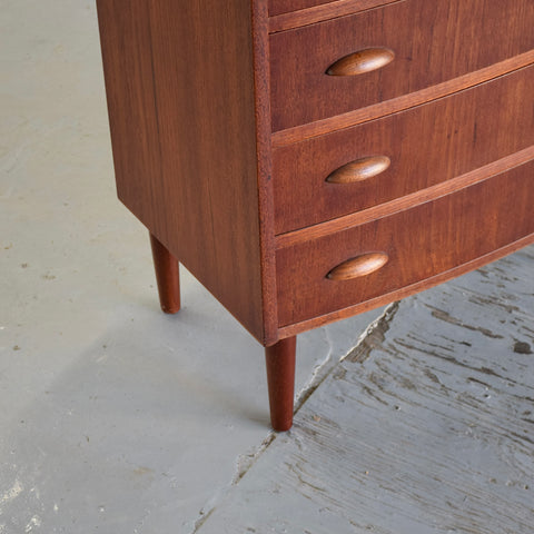 Vintage Teak Tallboy Dresser