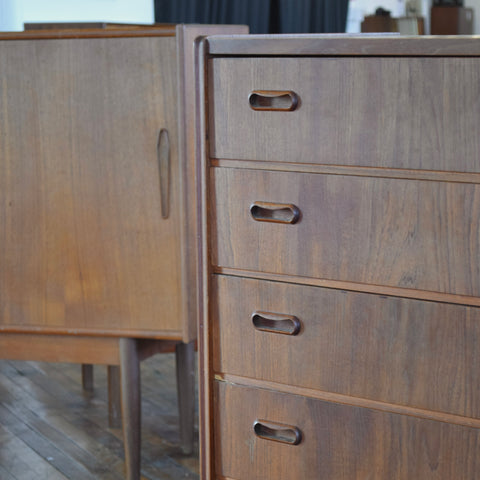 Teak Tallboy Dresser