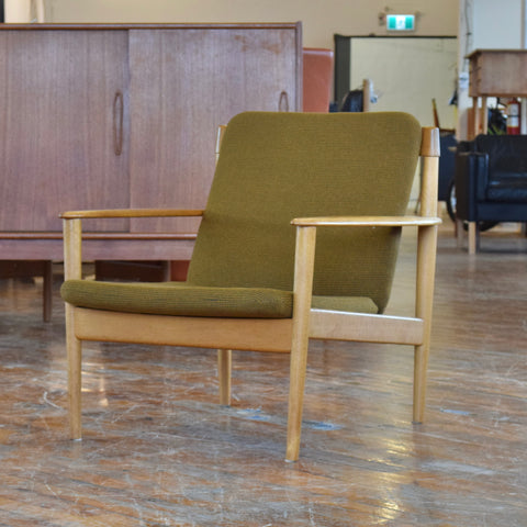 Danish Oak PJ56 Easy Chair by Grete Jalk