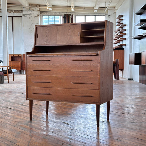 Oak Bureau/Vanity w/ Storage