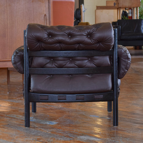 Arne Norell ‘Coja’ Chair in Tufted Leather