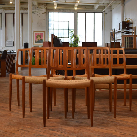 Set of 6 Møller Model 83 Dining Chairs