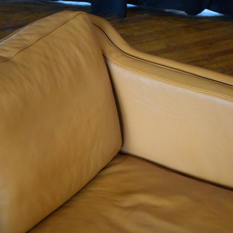 Caramel Leather 3-Seater Sofa