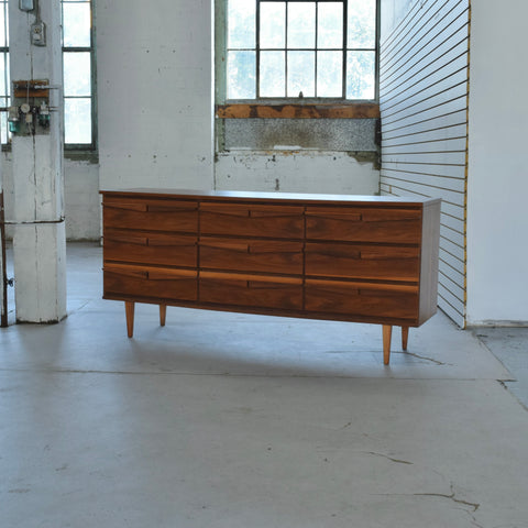 Restored Walnut 9-Drawer Dresser