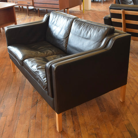 Black Leather Loveseat