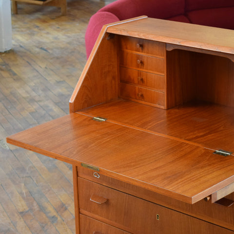 Teak Drop Front Bureau