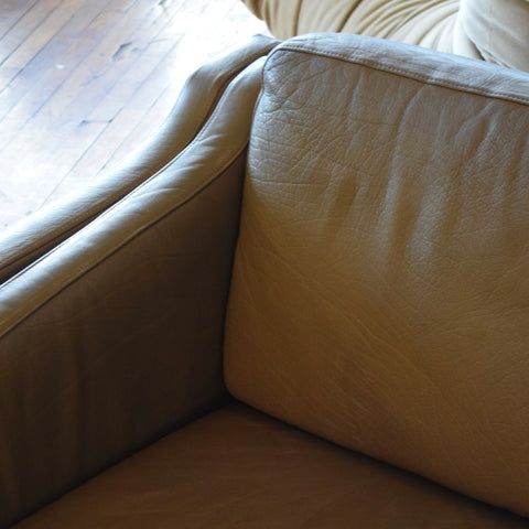 Børge Mogensen Style Loveseat in Olive Leather