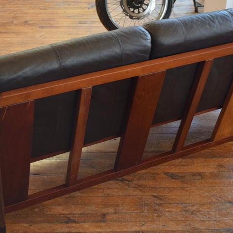 Leather 3-Seater Sofa by Moveis Corazza