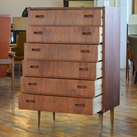 Teak Tallboy Dresser