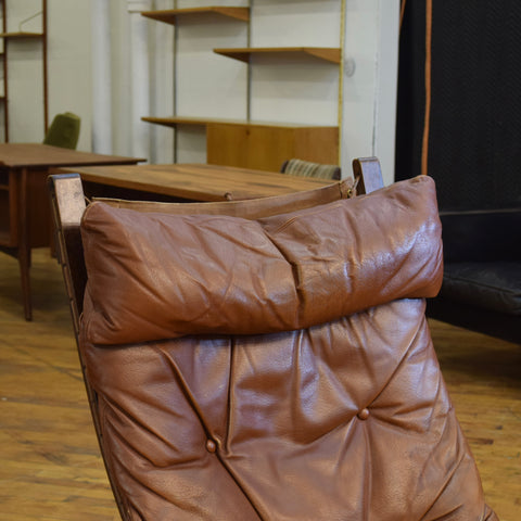 Leather High Back Siesta Chair by Ingmar Relling for Westnofa