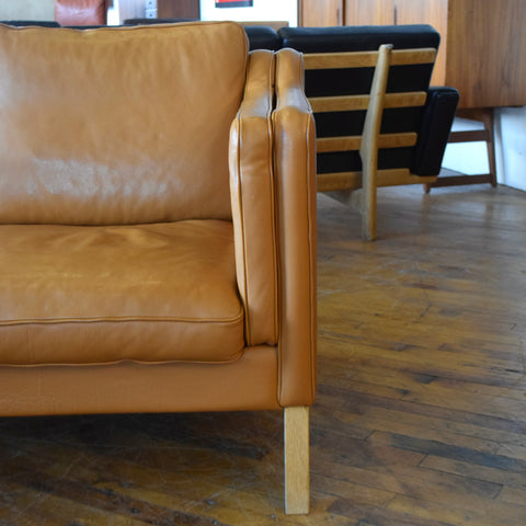 Caramel Leather 3-Seater Sofa