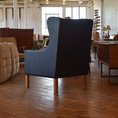 Leather High Back Arm Chair