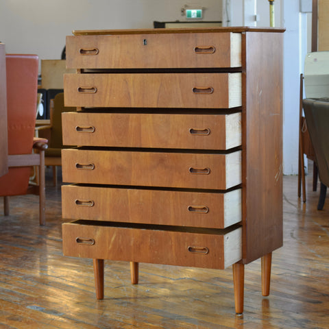 Teak Tallboy Dresser
