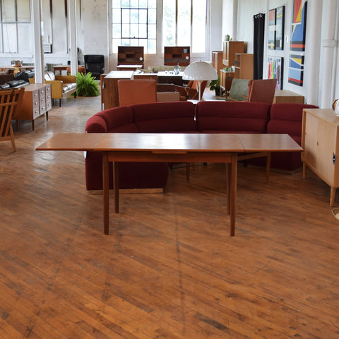 Danish Teak Draw Leaf Dining Table