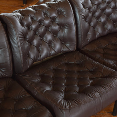 Arne Norell ‘Coja’ 3-Seater Sofa in Tufted Leather