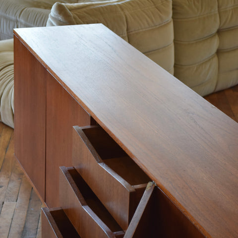 Oversized Minimalist Walnut Sideboard