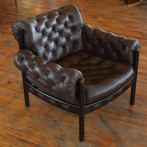 Arne Norell ‘Coja’ Chair in Tufted Leather