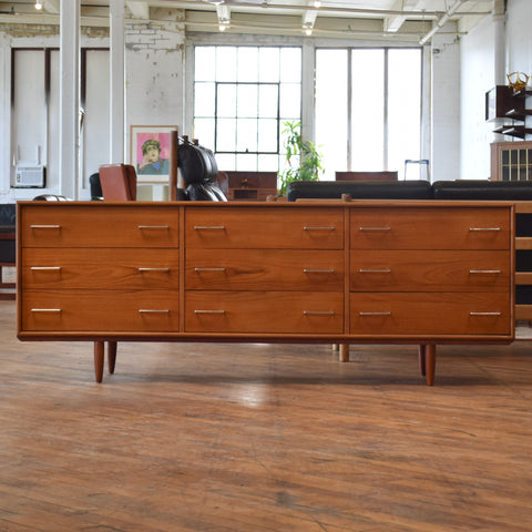 Teak 9-Drawer Dresser