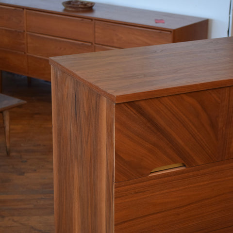 Vintage Walnut Tallboy Dresser