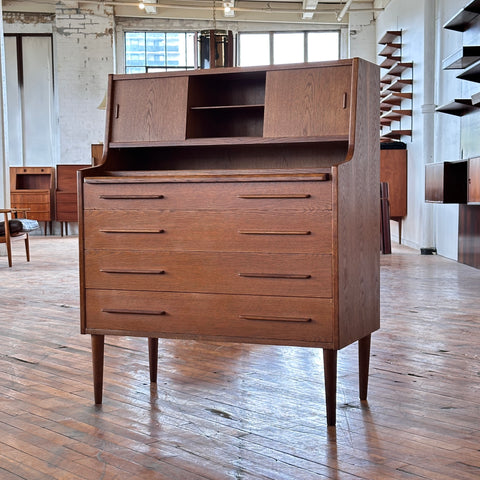 Oak Bureau/Vanity w/ Storage