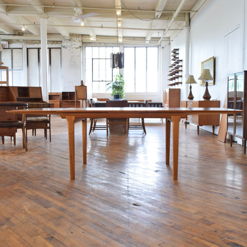 Johannes Andersen Teak Draw-Leaf Dining Table