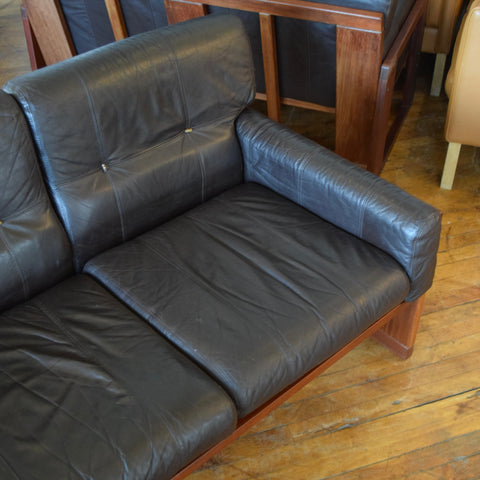 Leather 3-Seater Sofa by Moveis Corazza