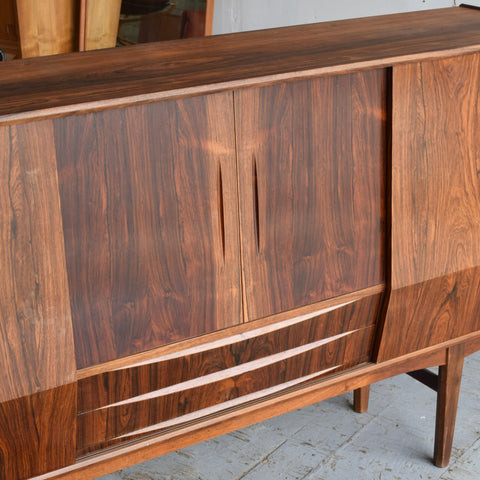 Rosewood Highboard w/ Angled Doors