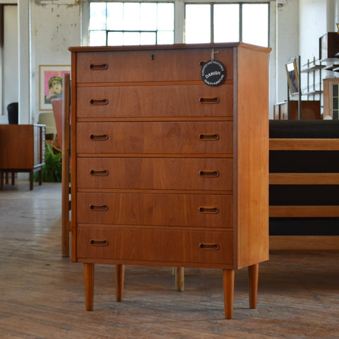 Teak Tallboy Dresser