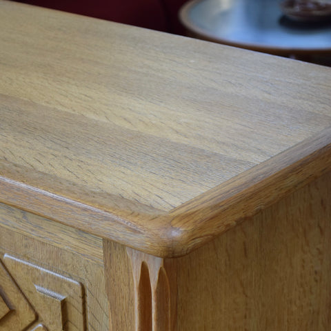 Vintage Oak Highboard Attributed to Henning Kjaernulf