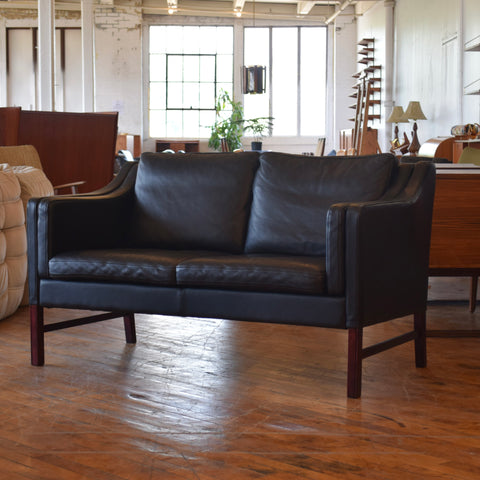 Leather Loveseat by George Thams