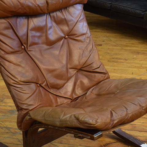 Leather High Back Siesta Chair by Ingmar Relling for Westnofa