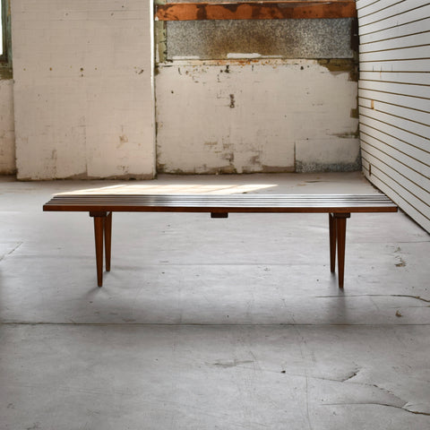 Vintage Teak Slat Bench/Coffee Table