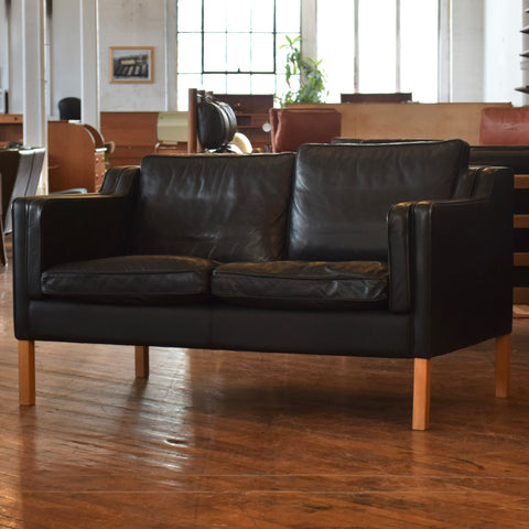 Black Leather Loveseat