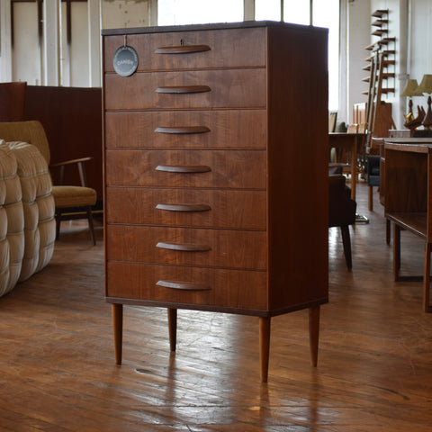 Teak Tallboy Dresser