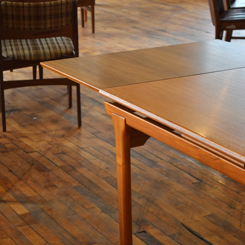 Johannes Andersen Teak Draw-Leaf Dining Table