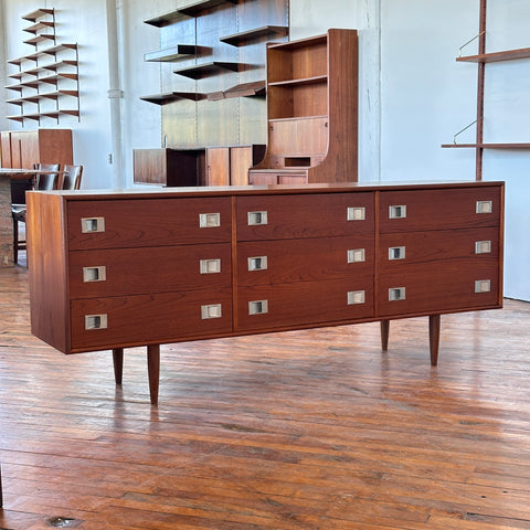 Teak 9-Drawer Dresser