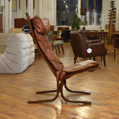 Leather High Back Siesta Chair by Ingmar Relling for Westnofa